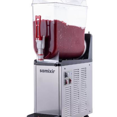 Samixir SLUSH12 Allure Twin Ice Slush Granita ve Soğuk Meyve Suyu Dispenseri, 12 L, Inox